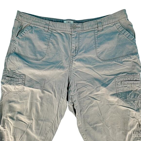 Cato Woman Capri Drawstring Hem Pants Pockets Plus Size 20W 98% Cotton Gray - Picture 3 of 15